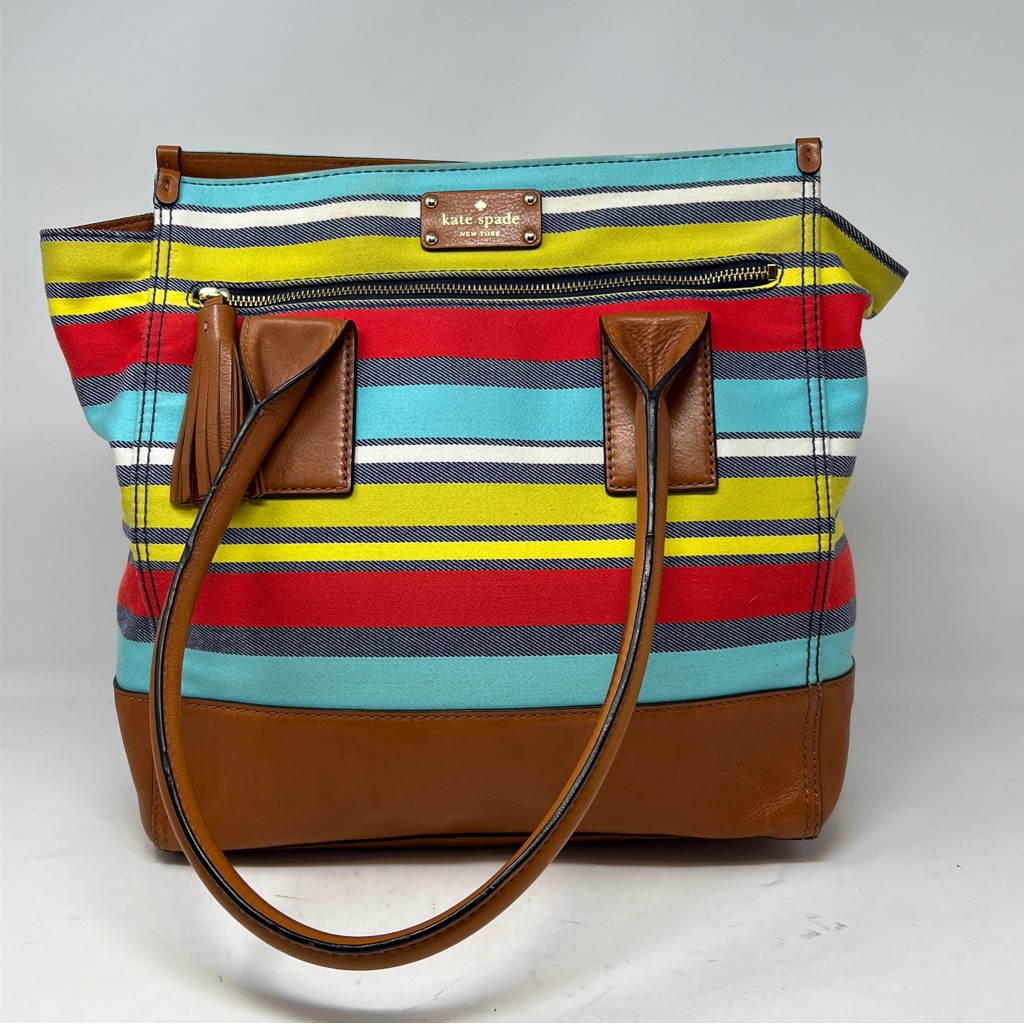 Kate Spade Multi-Colored Linda Key-West Tote Bag.